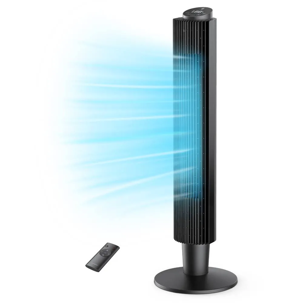 TaoTronics Tower Fan 005,42”or 36” Height Adjustable 90° Oscillating with 5 Fan Speeds