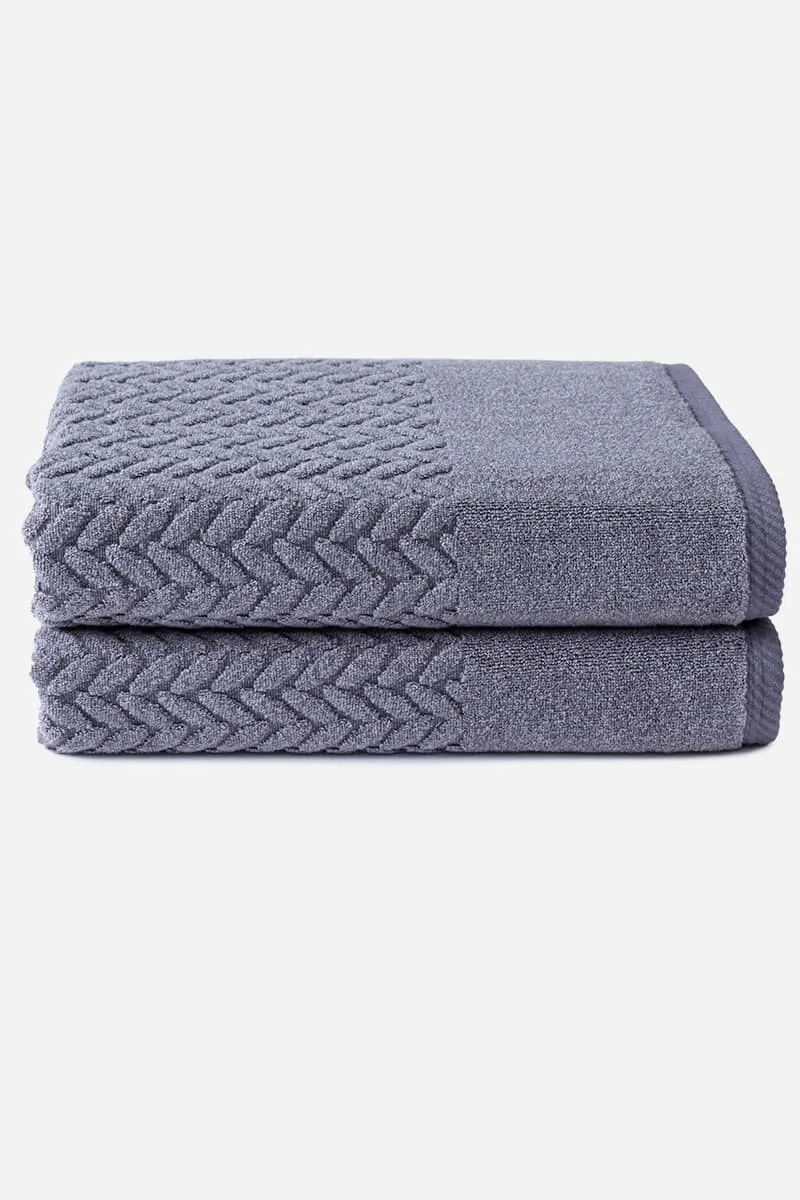 Texere 100% Organic Cotton Cable Knit Jacquard Towel Set