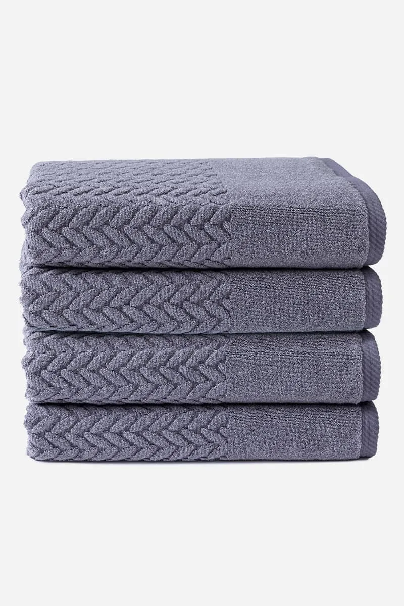 Texere 100% Organic Cotton Cable Knit Jacquard Towel Set