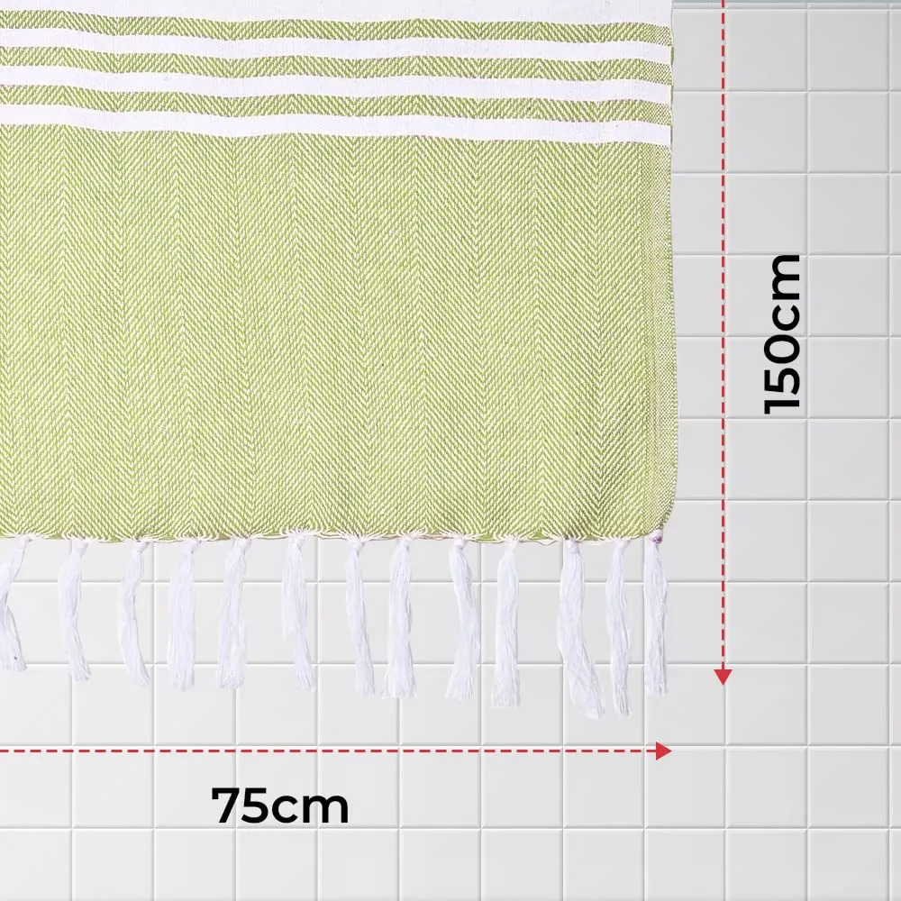 The Better Home Cotton Towel (150cmx75cm, 200gsm) | Soft Bath Towel for Men Women | Anti-Odour High Absorbency Quick Dry Towel | Hair Drying Towel For Women | Turkey Towels For Bath Large Size (Green)