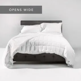 The New-Way Duvet Cover | Easy: Zips Open Wide on 2 Sides | No Bunching: Comforter Clips In | Quick Adjustments w/Hidden Side Vents | 100% Cotton Sateen