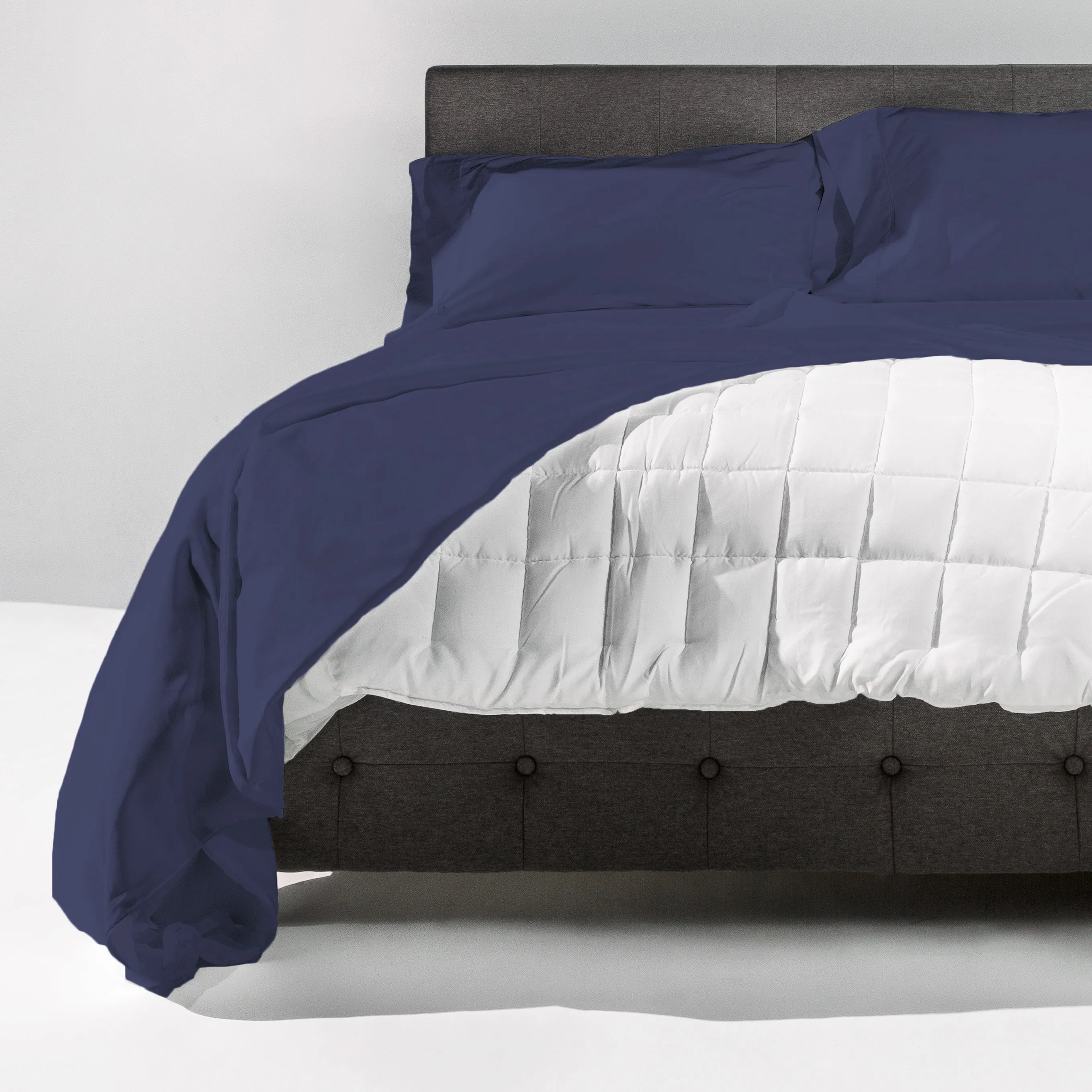 The New-Way Duvet Cover | Easy: Zips Open Wide on 2 Sides | No Bunching: Comforter Clips In | Quick Adjustments w/Hidden Side Vents | 100% Cotton Sateen