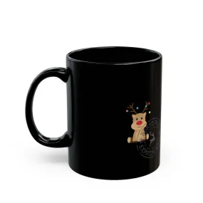 The Reindeer Black Mug (11oz, 15oz)