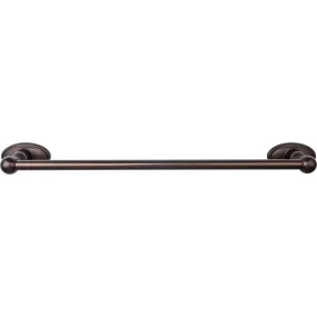 Top Knobs ED6ORBC Edwardian Bath Towel Bar 18 In. Single - Oval Backplate Oil Rubbed Bronze