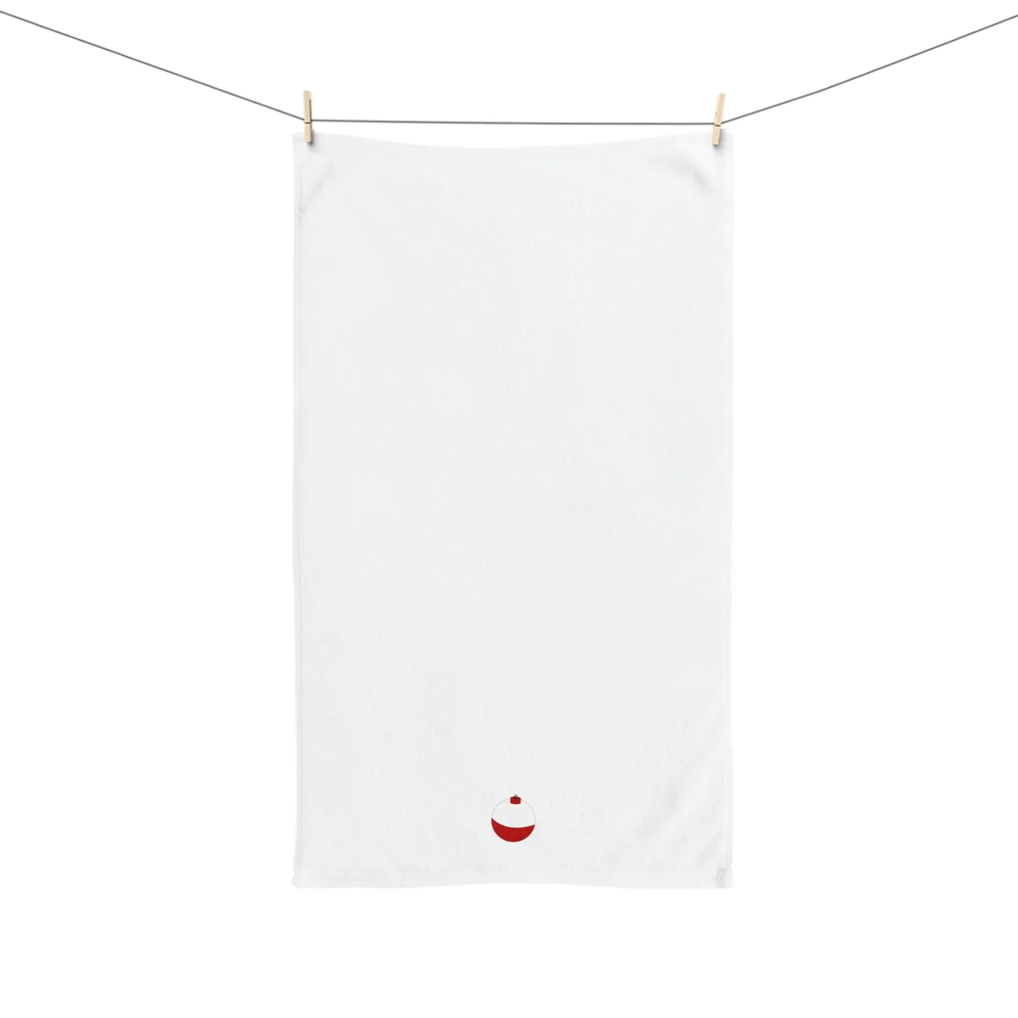 Traditional Red & White Bobber - Patttern #3 - Hand Towel