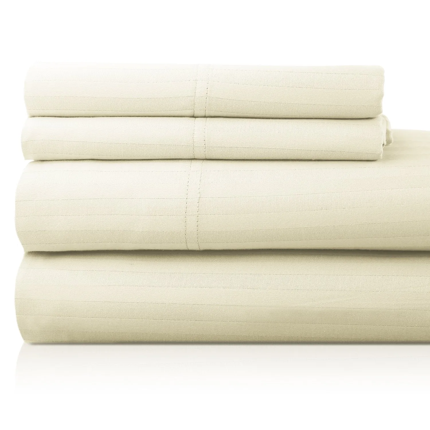 Valentino 1200 Thread Count Egyptian Cotton Sheet Set - Striped Pattern