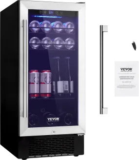 Vevor Wine Cooler Under Counter Freestanding Beverage Refrigerator 78 L Capacity New