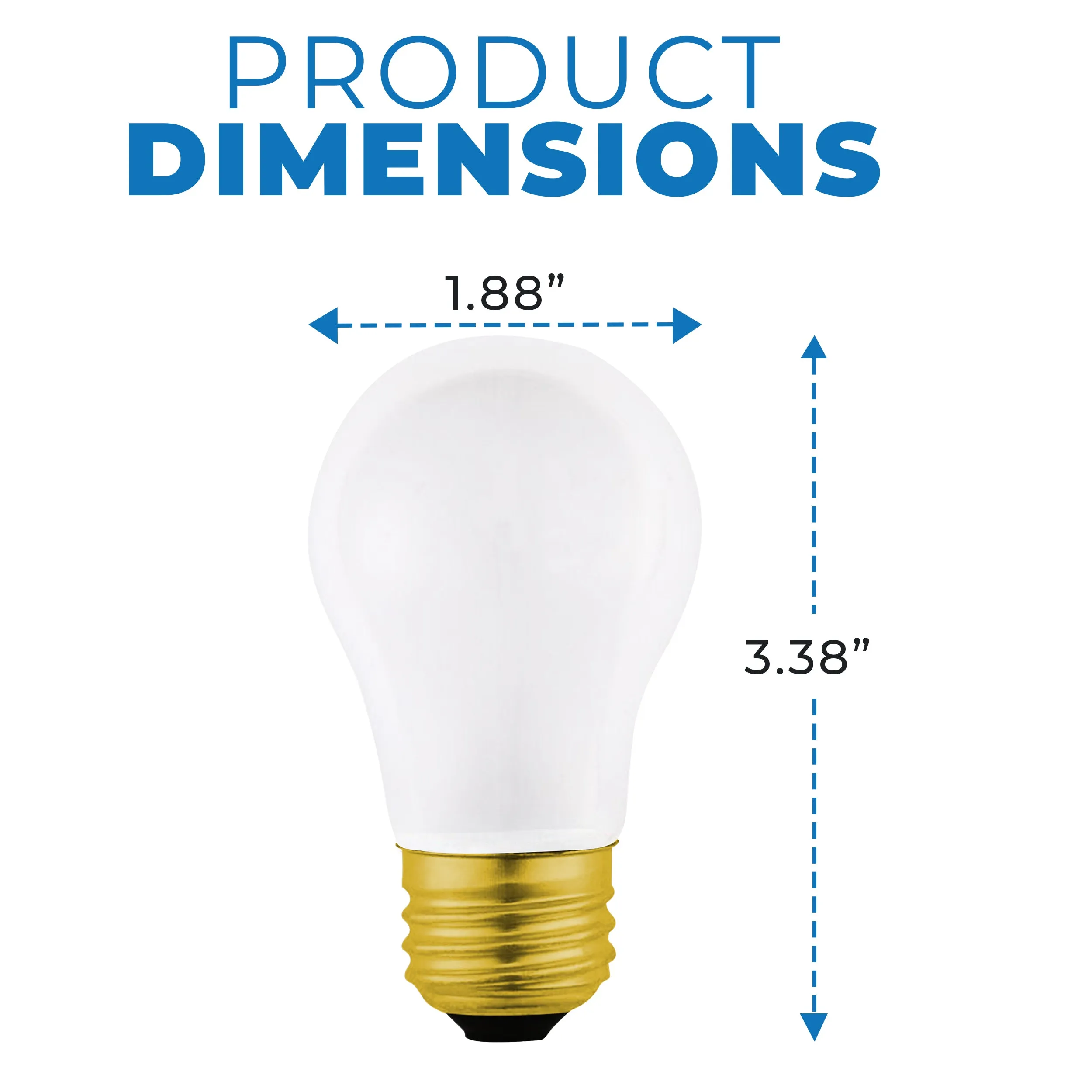 Westinghouse 0400200 40 Watt Incandescent A15 Frost - 2700 Kelvin - Warm White - 340 Lumens - E26-Medium Base - 120 Volt - Card