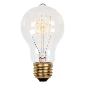 Westinghouse 0413500 60 Watt Incandescent A19 Decorative Clear - 2200 Kelvin - Warm White - E26-Medium Base - 120 Volt - Card