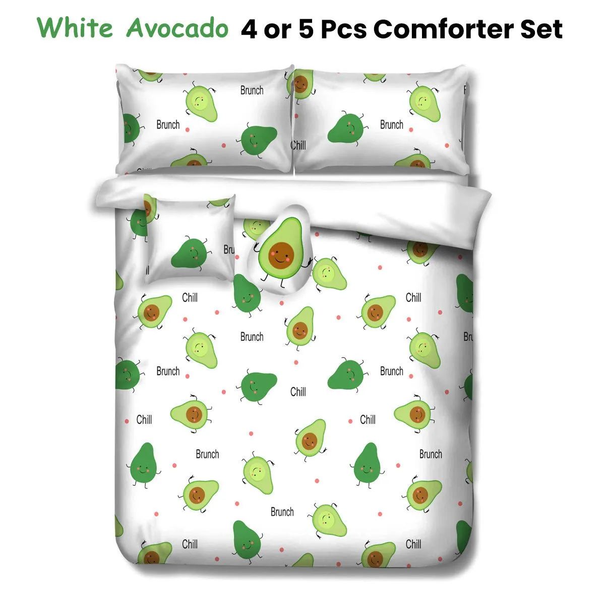 White Avocado Kids Advventure 5 Pcs Comforter Set Double