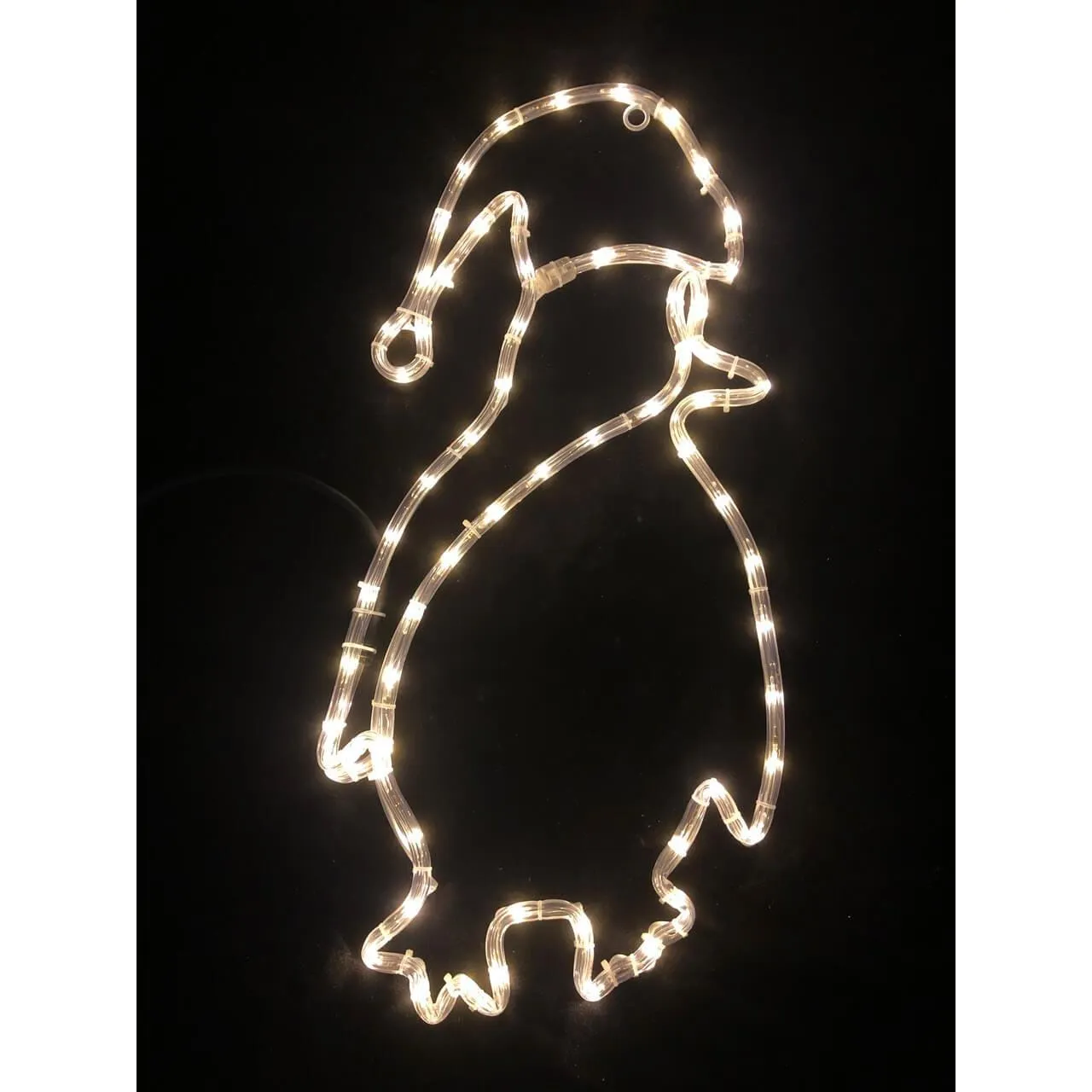 White Penguin Christmas Outdoor Rope Light Static LED 60cm