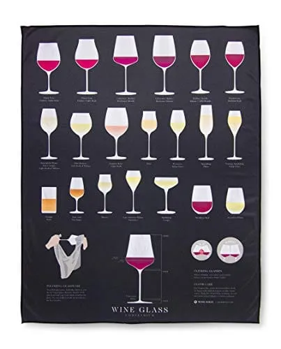 Wine Folly - Microfiber Polishing Cloth For Glass - Large Size (22" x 28")