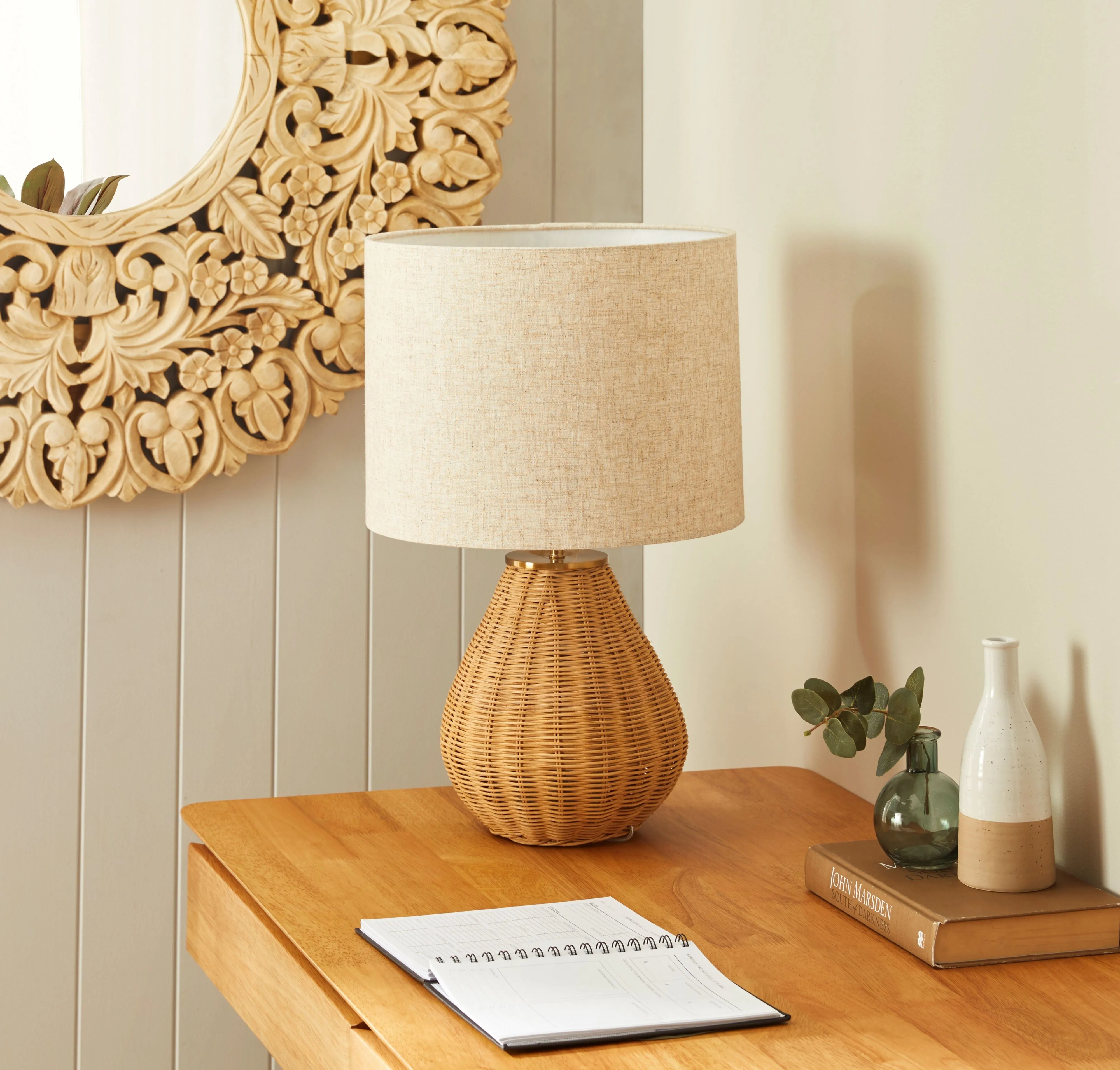 Zaya Rattan Table Lamp 48cm