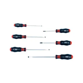 ZEBRA Screwdriver Set - Round Blade - Philips and Slotted Head - 6 Pieces (4 Slotted and 2 Phillips)