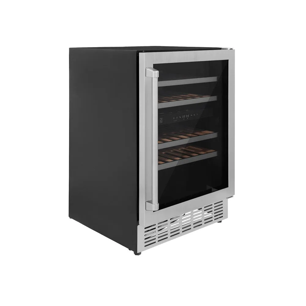 ZLINE 24 in. Monument Dual Zone 44-Bottle Wine Cooler in Stainless Steel (RWV-UD-24)