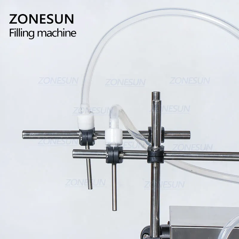 ZONESUN ZS-MP252W Double Heads Magnetic Pump Drinks Essential Oil Ink Liquid Bottle Filling and Weighing Machine